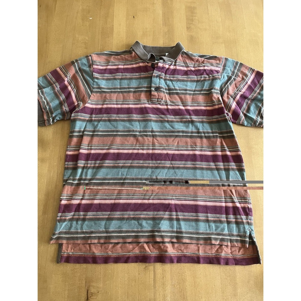 Vintage ORVIS Polo Shirt Mens Sz M Multicolor Striped Outdoor Fishing Southwest